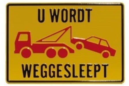 U wordt weggesleept